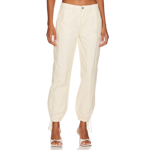 Superdown Khaki Cargo Pants Size 26 Jogger Cotton Canvas Baggy Kayla $78 NEW - Picture 1 of 12